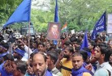 भीम आर्मीचा भव्य मोर्चा: अनंत बदर समितीचा अहवाल रद्द करण्याची आणि उपवर्गीकरण प्रक्रियेस स्थगितीची मागणी